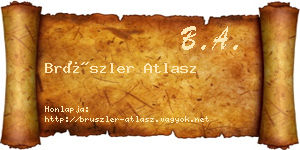 Brüszler Atlasz névjegykártya